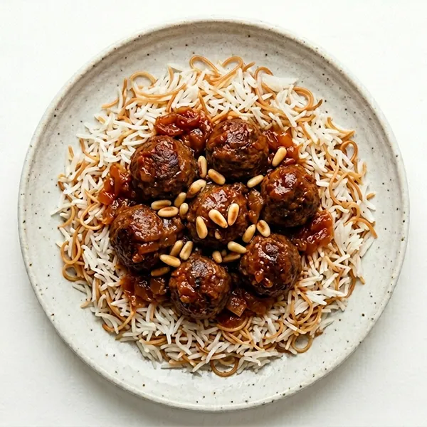 Meatball Beef Dawood Basha With Vermicilli Rice